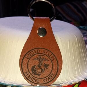 United States Marine Corps Leather Keychain
